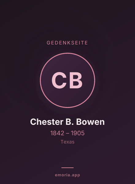 Gedenkportrait von Chester B. Bowen