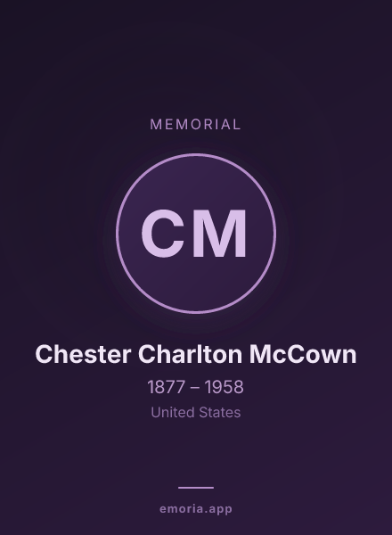 Memorial portrait of Chester Charlton McCown