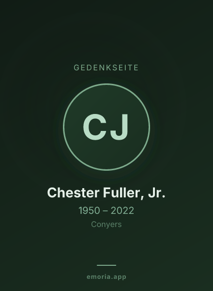 Gedenkportrait von Chester Fuller, Jr.