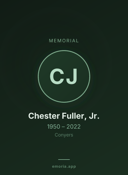 Memorial portrait of Chester Fuller, Jr.