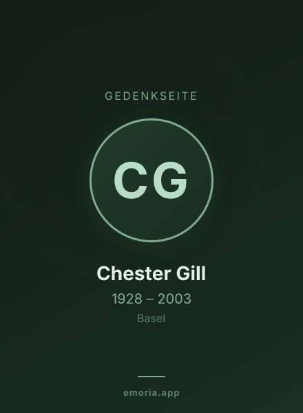 Gedenkportrait von Chester Gill