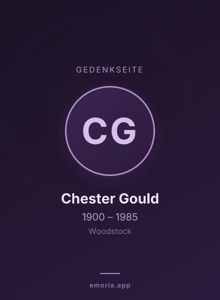 Gedenkportrait von Chester Gould