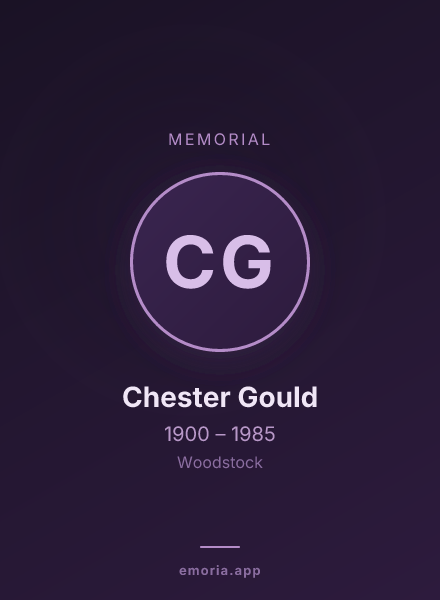 Memorial portrait of Chester Gould