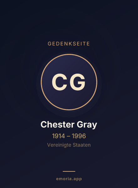 Gedenkportrait von Chester Gray