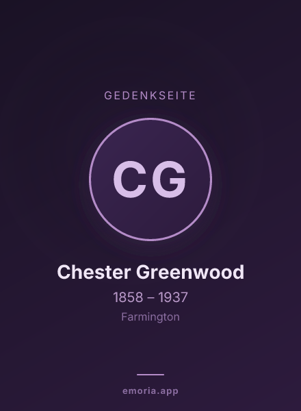 Gedenkportrait von Chester Greenwood
