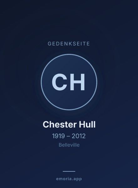 Gedenkportrait von Chester Hull