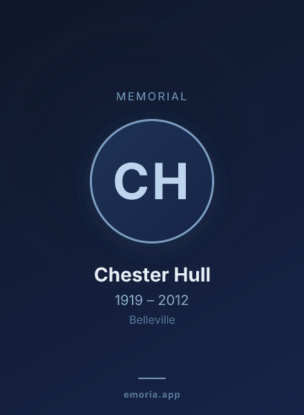 Memorial portrait of Chester Hull