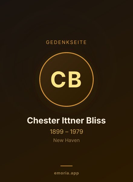 Gedenkportrait von Chester Ittner Bliss
