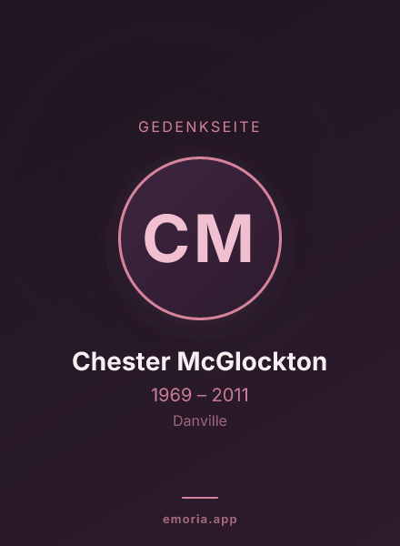 Gedenkportrait von Chester McGlockton
