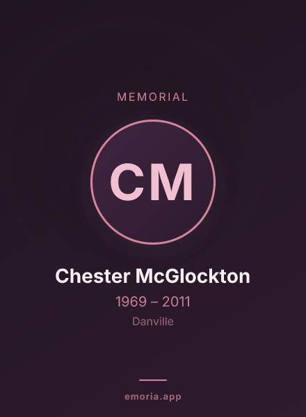 Memorial portrait of Chester McGlockton