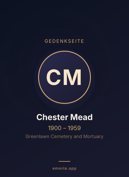 Gedenkportrait von Chester Mead