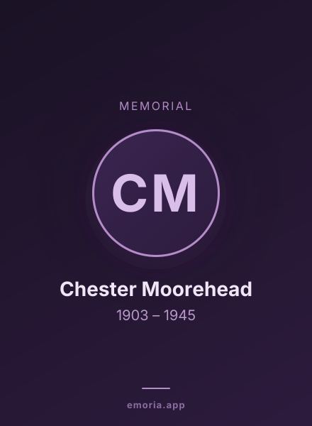 Memorial portrait of Chester Moorehead