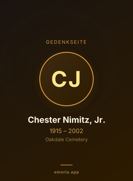 Gedenkportrait von Chester Nimitz, Jr.