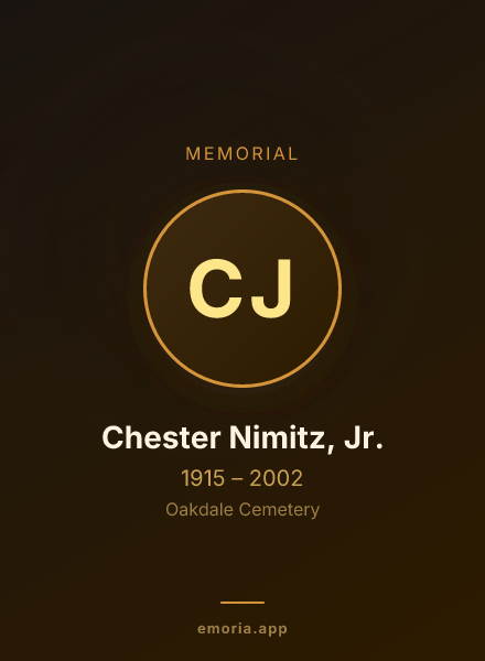 Memorial portrait of Chester Nimitz, Jr.