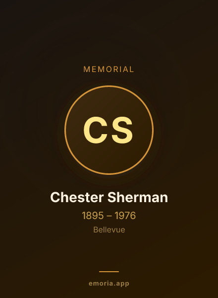 Memorial portrait of Chester Sherman
