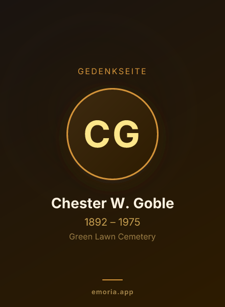 Gedenkportrait von Chester W. Goble