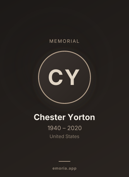 Memorial portrait of Chester Yorton