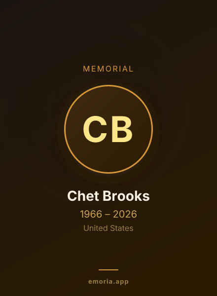 Memorial portrait of Chet Brooks