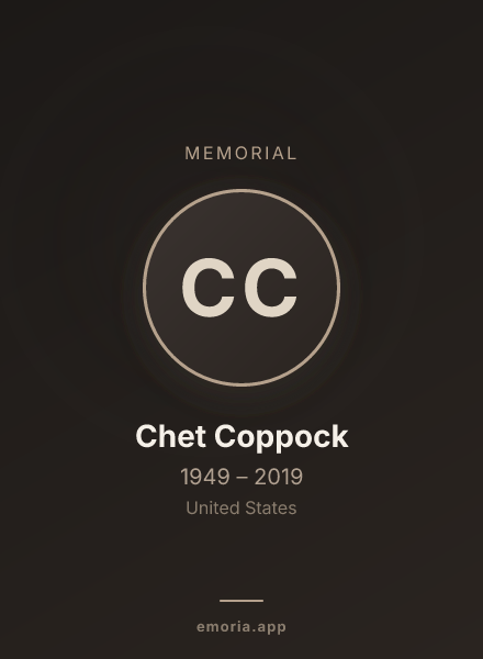 Memorial portrait of Chet Coppock