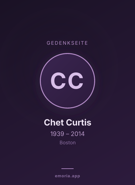 Gedenkportrait von Chet Curtis