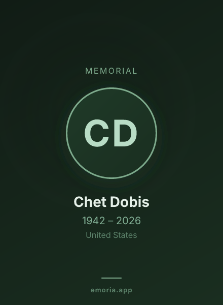 Memorial portrait of Chet Dobis
