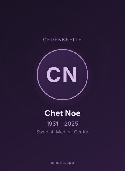 Gedenkportrait von Chet Noe
