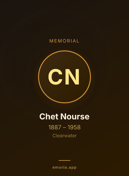 Memorial portrait of Chet Nourse