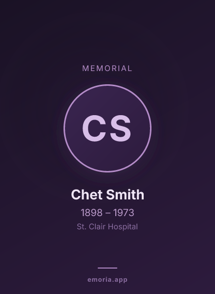 Memorial portrait of Chet Smith