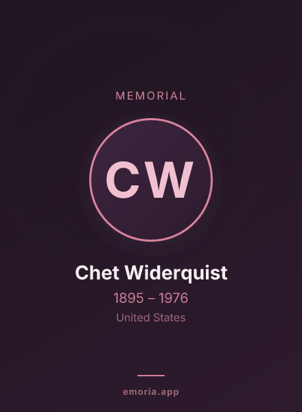 Memorial portrait of Chet Widerquist