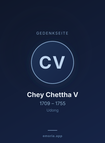 Gedenkportrait von Chey Chettha V