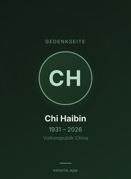 Gedenkportrait von Chi Haibin