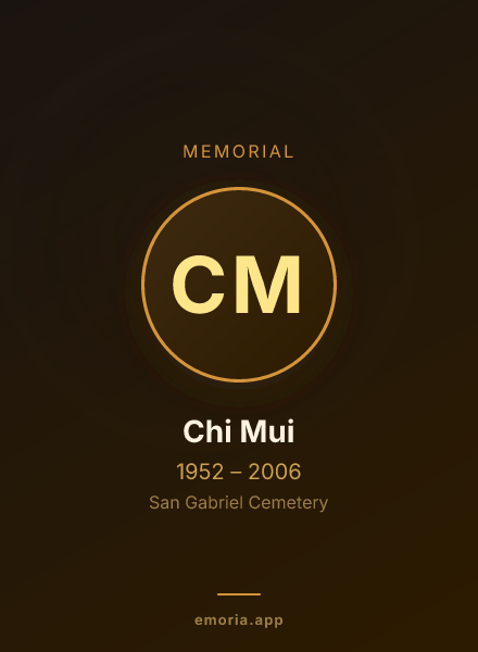 Memorial portrait of Chi Mui