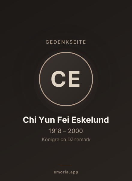 Gedenkportrait von Chi Yun Fei Eskelund