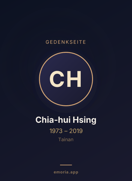 Gedenkportrait von Chia-hui Hsing