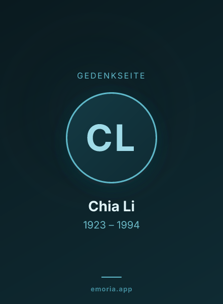 Gedenkportrait von Chia Li