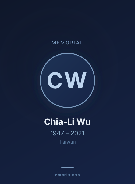 Memorial portrait of Chia-Li Wu
