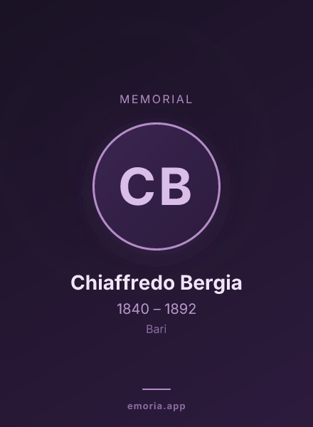 Memorial portrait of Chiaffredo Bergia
