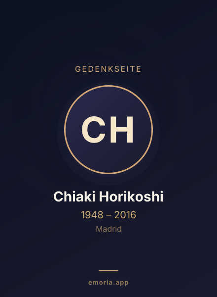 Gedenkportrait von Chiaki Horikoshi