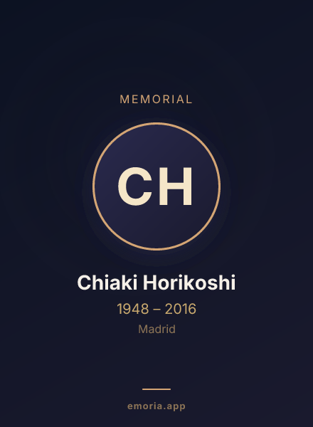 Memorial portrait of Chiaki Horikoshi