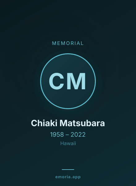 Memorial portrait of Chiaki Matsubara
