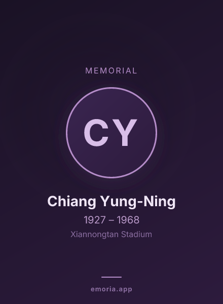 Memorial portrait of Chiang Yung-Ning