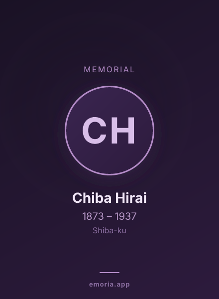 Memorial portrait of Chiba Hirai