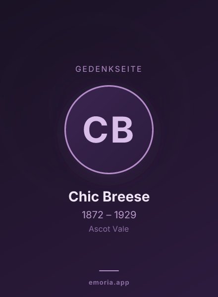 Gedenkportrait von Chic Breese