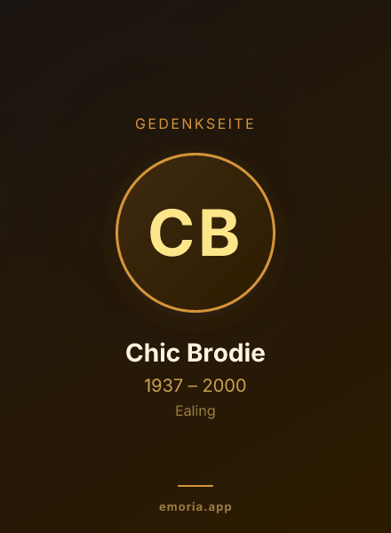 Gedenkportrait von Chic Brodie