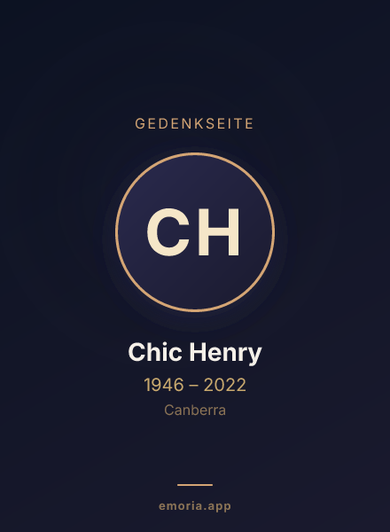 Gedenkportrait von Chic Henry