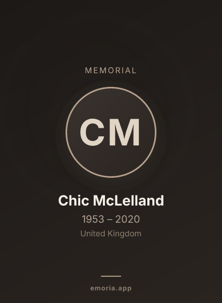 Memorial portrait of Chic McLelland