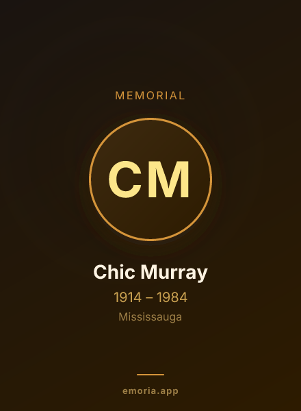 Memorial portrait of Chic Murray