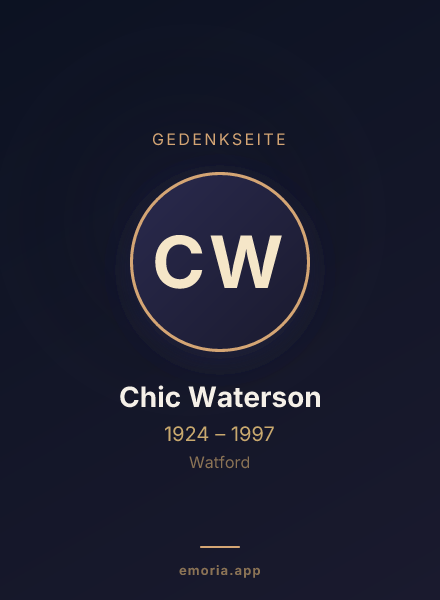 Gedenkportrait von Chic Waterson