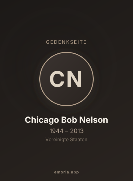 Gedenkportrait von Chicago Bob Nelson