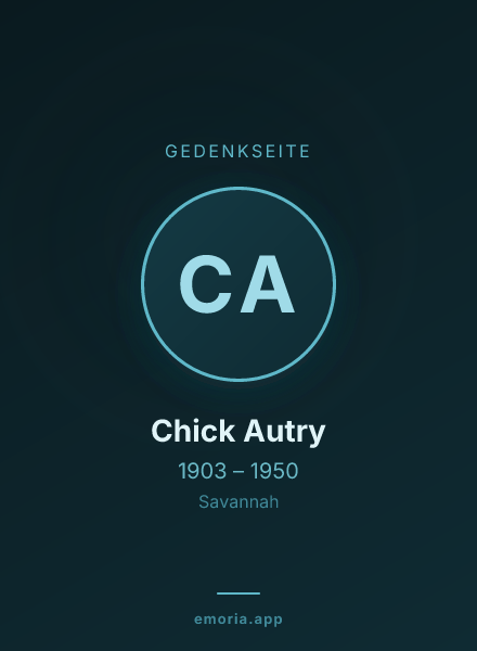 Gedenkportrait von Chick Autry